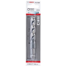 BOSCH Wiertło spiralne HSS 8,0 mm, z chwytem sześciokątnym 2608577061