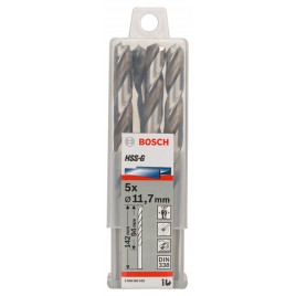 BOSCH Wiertła do metalu HSS-G, DIN 338, 11,7 x 94 x 142 mm 2608585535