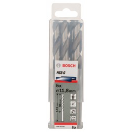 BOSCH Wiertła do metalu HSS-G, DIN 338, 11,8 x 94 x 142 mm 2608585536