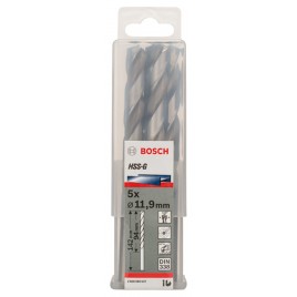 BOSCH Wiertła do metalu HSS-G, DIN 338, 11,9 x 101 x 151 mm 2608585537