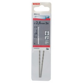 BOSCH Wiertła do metalu HSS-G, DIN 338, 2,6 x 30 x 57 mm 2608585910