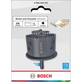 BOSCH Piła otwornica do drewna i płyt kartonowo-gipsowych z nawiertakiem, 68 × 2608594531