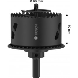 BOSCH Piła otwornica do drewna i płyt kartonowo-gipsowych z nawiertakiem, 68 × 2608594531