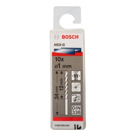 BOSCH Wiertła do metalu HSS-G, DIN 338, 1 x 12 x 34 mm 2608595049