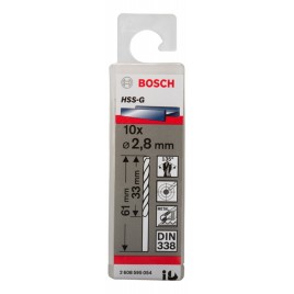 BOSCH Wiertła do metalu HSS-G, DIN 338, 2,8 x 33 x 61 mm 2608595054