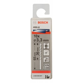 BOSCH Wiertła do metalu HSS-G, DIN 338, 3,3 x 36 x 65 mm 2608595057