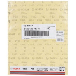 BOSCH Papier ścierny C355 Best for Coatings and Composites, 230x280 mm 80 2608608H61