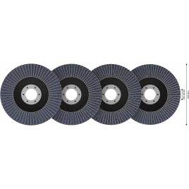 BOSCH Zestaw tarcz listkowych X451, 115 × 22,23 mm, G40; 60; 80; 120, T27 608626165