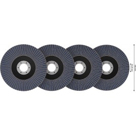 BOSCH Zestaw tarcz listkowych X451, 125x22,23 mm, G40; 60; 80; 120, T27 2608626164