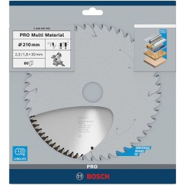 BOSCH Tarcza pilarska PRO Multi Material, 210 x 30 x 2,5 mm 2608640445