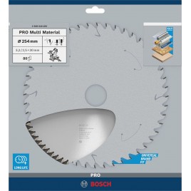 BOSCH Tarcza pilarska PRO Multi Material, 254 x 30 x 3,2 mm, 80, 2608640450