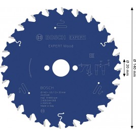 BOSCH Tarcza pilarska EXPERT Wood, 140 × 1,8 / 1,3 × 20 mm, T24 2608644008