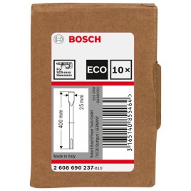 BOSCH 10-częściowy zestaw dłut płaskich SDS max, 400 mm 2608690237