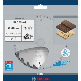 BOSCH Tarcza pilarska PRO Wood cordless Circular Saw Blade 136 x 1,5 x 15,875 mm 2608837