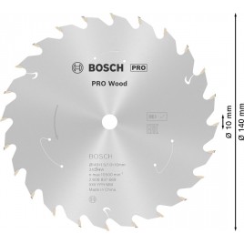 BOSCH Tarcza pilarska PRO Wood cordless Circular Saw Blade 140x10x1,5/1,0x24T 2608837669