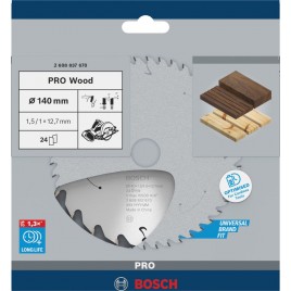 BOSCH Tarcza pilarska PRO Wood cordless Circular Saw Blade 140x12,7x1,5/1,0x24T 2608837670