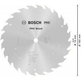 BOSCH Tarcza pilarska PRO Wood cordless 165x10x1,5/1,0x24T 2608837679