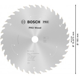 BOSCH Tarcza pilarska PRO Wood cordless 165x15,875x1,5/1,0x36T 2608837682