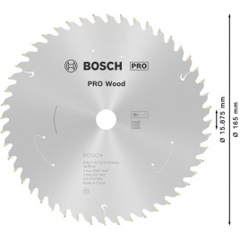 BOSCH Tarcza pilarska PRO Wood cordless 165x15,875x1,5/1,0x48T 2608837683
