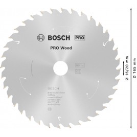 BOSCH Tarcza pilarska PRO Wood cordless 165x20/16x1,5/1,0x36T 2608837686