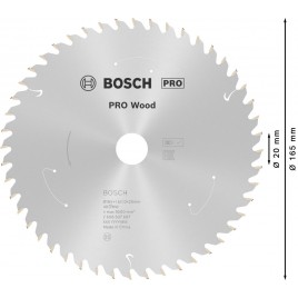 BOSCH Tarcza pilarska PRO Wood cordless 165x20x1,5/1,0x48T 2608837687