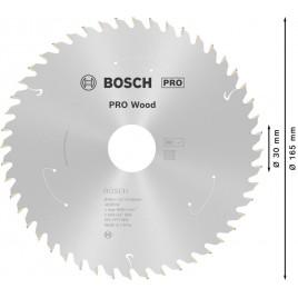 BOSCH Tarcza pilarska PRO Wood cordless 165x30x1,5/1,0x48T 2608837689