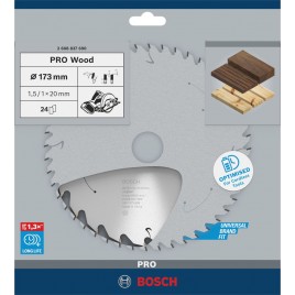 BOSCH Tarcza pilarska PRO Wood cordless 173x20x1,5/1,0x24T 2608837690