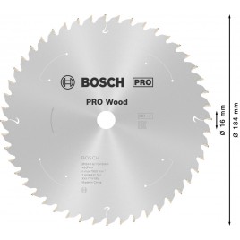 BOSCH Tarcza pilarska PRO Wood cordless 184x16x1,6/1,0x48T 2608837701
