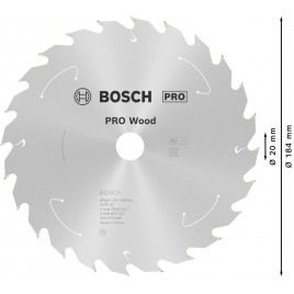 BOSCH Tarcza pilarska PRO Wood cordless 184x20x1,6/1,1x24T 2608837702