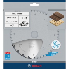 BOSCH Tarcza pilarska PRO Wood cordless 184x20x1,6/1,1x24T 2608837702