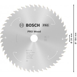 BOSCH Tarcza pilarska PRO Wood cordless 184x20x1,6/1,1x48T 2608837703
