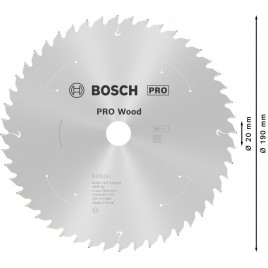 BOSCH Tarcza pilarska PRO Wood cordless 190x20x1,6/1,1x48T 2608837705