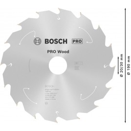 BOSCH Tarcza pilarska PRO Wood cordless 190x30/20x1,6/1,1x16T 2608837706