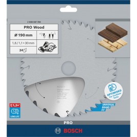 BOSCH Tarcza pilarska PRO Wood cordless 190x30x1,6/1,1x24T 2608837708