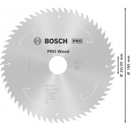 BOSCH Tarcza pilarska PRO Wood cordless 190x30/20x1,6/1,1x60T 2608837711
