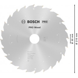 BOSCH Tarcza pilarska PRO Wood cordless 210x30x1,7/1,2x24T 2608837713