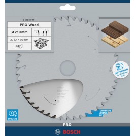 BOSCH Tarcza pilarska PRO Wood cordless 210x30x1,7/1,2x48T 2608837714