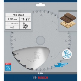 BOSCH Tarcza pilarska PRO Wood cordless 216×1,7/1,2×30 T24, 2608837721