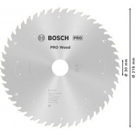 BOSCH Tarcza pilarska PRO Wood cordless 216x30x1,7/1,2x48T 2608837726