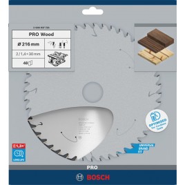 BOSCH Tarcza pilarska PRO Wood cordless 216x30x1,7/1,2x48T 2608837726
