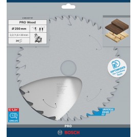 BOSCH Tarcza pilarska PRO Wood cordless 250x30x2,2/1,6x24T 2608837727