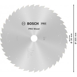BOSCH Tarcza pilarska PRO Wood cordless 305x30x2,2/1,6x40T 2608837741