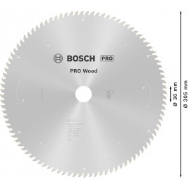 BOSCH Tarcza pilarska PRO Wood cordless 305x30x2,2/1,6x60T 2608837742