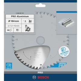 BOSCH PRO Aluminium cordless Circular Saw Blade, 184 x 2 x 16 mm 2608837767