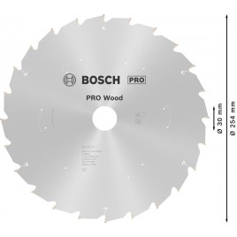 BOSCH Tarcza pilarska PRO Wood cordless 254X2.2/1.6X30X24T 2608842237
