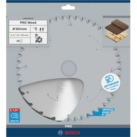 BOSCH Tarcza pilarska PRO Wood cordless 254X2.2/1.6X30X24T 2608842237
