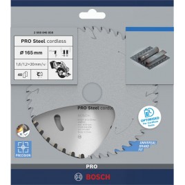 BOSCH Tarcza pilarska PRO Steel cordless, 165 × 1,6 × 20 mm 2608846858
