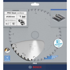 BOSCH Tarcza pilarska PRO Steel cordless, 203 × 1,8 × 25,4 mm 2608846859