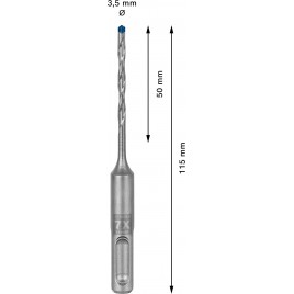 BOSCH Wiertła udarowe EXPERT SDS plus-7X 3,5 x 50 x 115 mm 2608900055