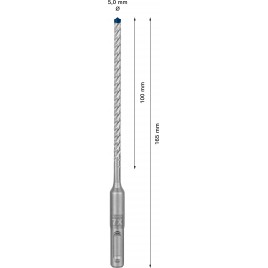 BOSCH Wiertła udarowe EXPERT SDS plus-7X 5 x 100 x 165 mm 2608900060